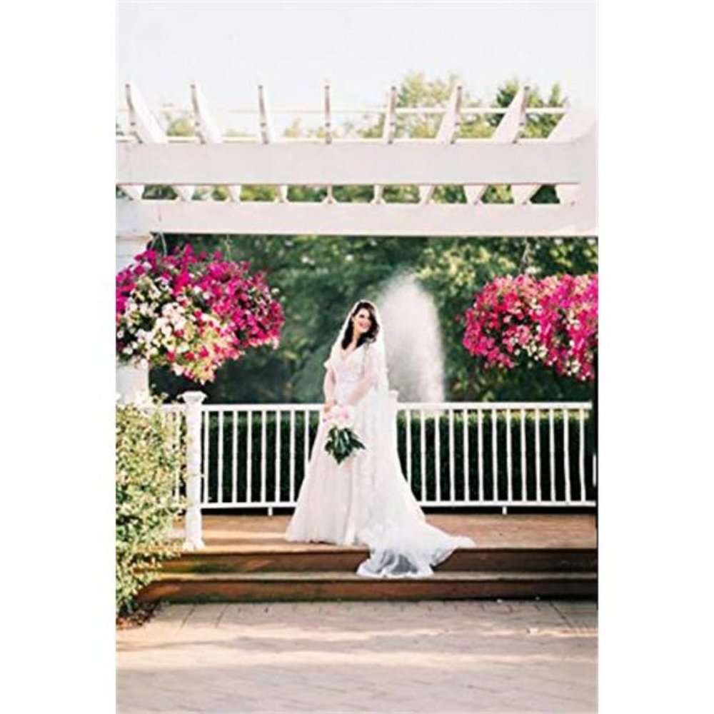 Wedding Lace Veil Floral Long Veil Soft Tulle Bridal Veils w/ Comb 118" (Ivory) - Picture 2 of 7